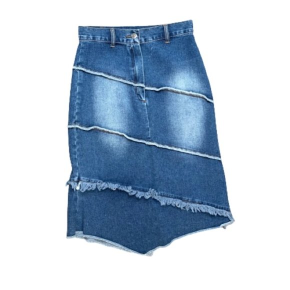 Junaly Dresses & Skirts - Vintage Y2k Junaly Asymmetrical Denim Midi Skirt